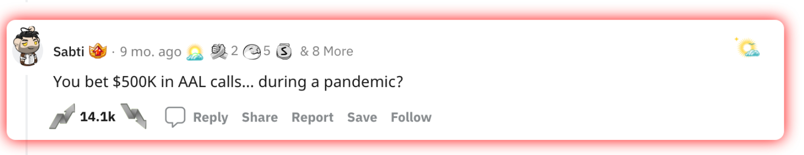 Reddit comment pandemic